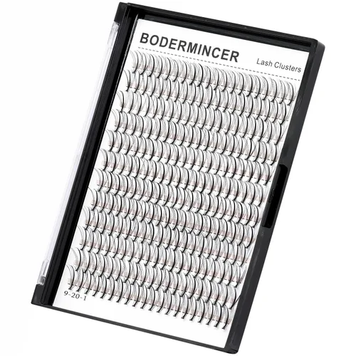 Miniatura 17 de Bodermincer - Bandeja grande de 240 pestañas de rizo D de 0.3 a 0.8 pulgadas (8 a 20 mm) para elegir, pestañas postizas individual para maquillaje