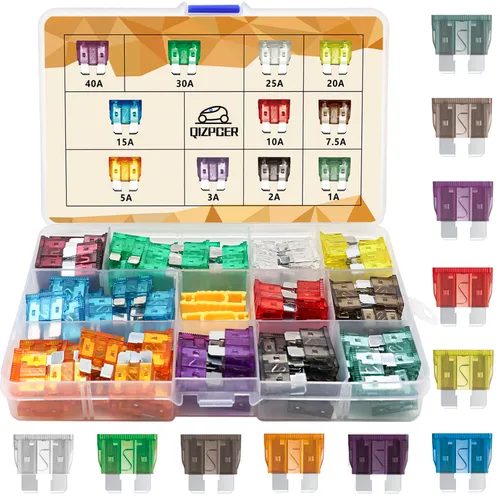 140 Piezas Fusibles Automotrices - Kit de Fusibles de Cuchilla Estándar para Automóvil, Fusible Automático Surtido para Marina, RV, Cámper, Barco,