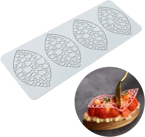 Miniatura 18 de TUKE Moldes de encaje para decoración de pasteles, moldes de silicona de hojas 3D para hornear moldes de gomitas, moldes de fondant de arcilla