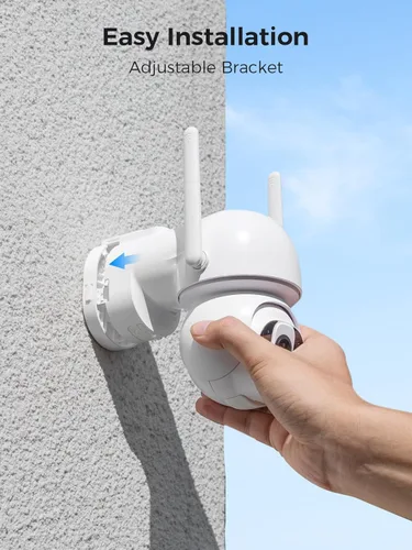 Miniatura 7 de Cámara de seguridad solar inalámbrica WiFi Pro para exteriores, visión nocturna a color de 4 MP, detección de movimiento AI/PIR, 360 PT, audio de 2