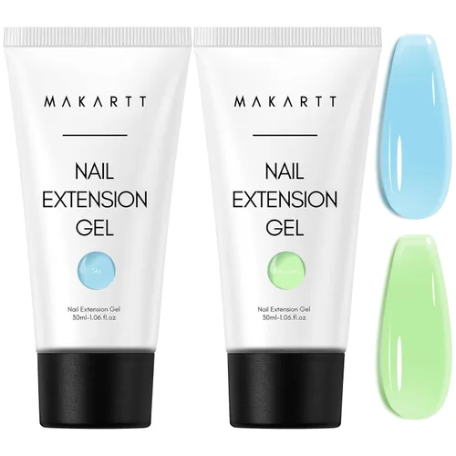 Miniatura 20 de Makartt Gel de uñas de poligel 50ml, gel constructor para uñas sin hema, rosa y marrón, fortalecedor multifuncional para extensión de uñas, gel duro