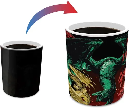 Miniatura 3 de Morphing Mugs House of Dragon – Loose The Dragons – Una taza de cerámica que cambia de color de 11 onzas – Imagen revelada cuando se añade líquido