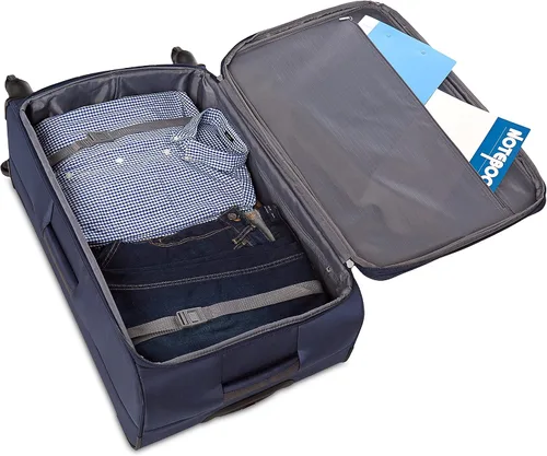 Miniatura 7 de Tienda Basics Maleta de equipaje giratoria de mano Softside con ruedas, Azul marino, 30 pulgadas