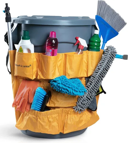 Miniatura 8 de Bolsa Caddy para Cubo de Basura Se ajusta a cubos de 32-55 galones Compatible con Brute y Uline Vinilo resistente Delantal para contenedor