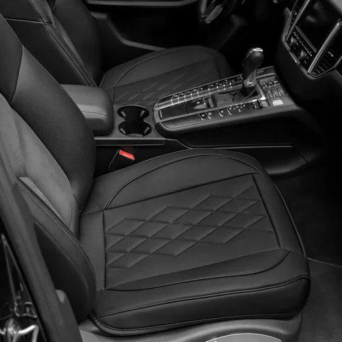 Miniatura 3 de JOJOBAY Funda de cuero para asiento de automóvil, fundas de asiento inferior para automóviles, protector de asiento delantero, apto para el 95%