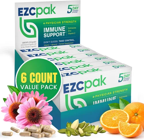 Miniatura 9 de EZC Pak Potenciador de apoyo inmunológico cónico de 5 días, suplemento de apoyo inmunológico de vitamina, equinácea, vitamina C de zinc, refuerzos