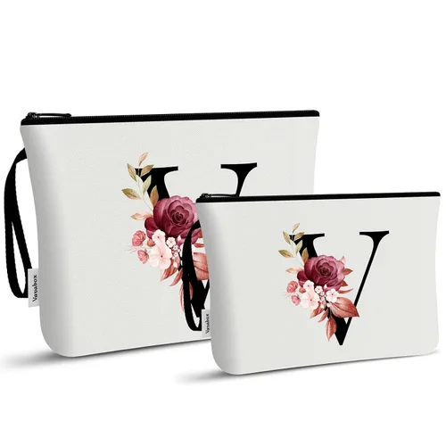 Miniatura 80 de Vavabox A-Z Bolsa de Maquillaje Personalizada, Regalos de Cumpleaños para Mujeres y Mamá, Regalos para la Mejor Amiga, Bolsa de Cosméticos