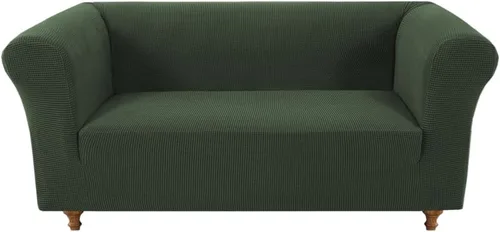 Miniatura 24 de Funda elástica Chesterfield para sofá, funda de tela jacquard para sofá biplaza de 2 cojines, protector de muebles antideslizante resistente a