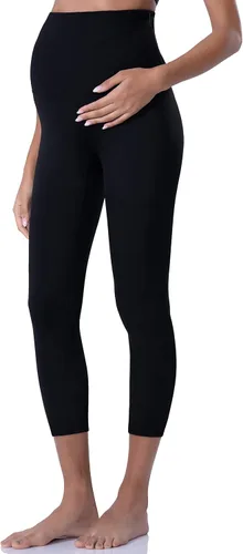 POSHDIVAH - Leggings de maternidad para mujer para usar sobre el vientre, pantalones de yoga para embarazo, leggings para entrenamiento activo