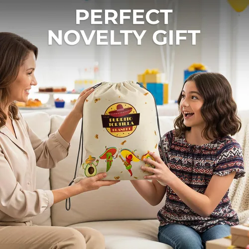 Miniatura 66 de Zulay Kitchen Manta Decorativa de Tortilla Burrito - Manta Gigante de Tortilla de Doble Cara para Adultos y Niños - 285 GSM Manta de Comida Suave