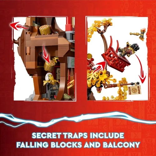 Miniatura 4 de LEGO NINJAGO Templo de los Dragones de Energía Centrales 71795, juguete de construcción con un templo NINJAGO y 6 minifiguras incluyendo Cole, Kai