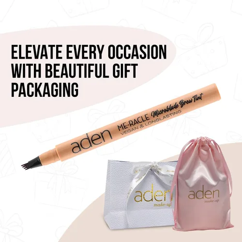 Miniatura 7 de aden Pluma de cejas Microblading - Lápices de cejas impermeables para mujeres - Lápiz de cejas negro de larga duración - Punta de triple trazo