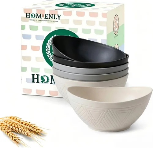 Miniatura 10 de Homienly Tazones para servir de 9.6 pulgadas, platos grandes para servir para fiestas de boda, 60 onzas para ensalada, guarniciones, pasta