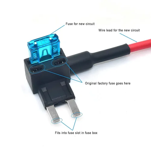Miniatura 3 de MCIGICM Soporte de fusible de 12 V Add-a-Circuit Adaptador TAP Mini ATM APM Blade Fuse Holder 10 Pack