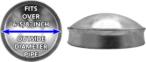 Miniatura 2 de Tapa de poste de valla de eslabones de cadena de 1-3/8 pulgadas, uso para poste/tubería de 1-3/8 pulgadas de diámetro exterior, acero prensado