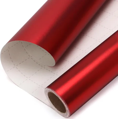 Miniatura 11 de Ribbli Papel de regalo metálico negro mate, papel de color sólido, perfecto para cumpleaños, Navidad, baby shower, boda, día de San Valentín, 30