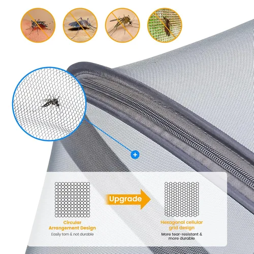 Miniatura 2 de Orzbow Mosquitera para cochecito Red universal para cochecitos, asientos de automóvil, moisés, cunas, mini cunas, cubierta de mosquitos Gris oscuro