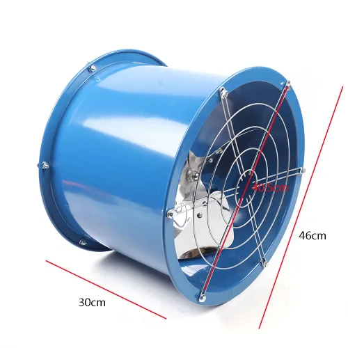 Miniatura 2 de Ventilador axial de 16 ''ventilador axial Ventilador 110 V 5400 m³/H Cilindro Tubo Ventilador Ventilador de Ventilación Ventilador Industrial