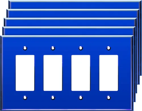 Miniatura 45 de LIDER Placa de Pared Decorativa de Acrílico Reflectante, Placa de Interruptor de Luz Espejada, Cubierta de Tomacorriente de Plexiglás, Vidrio Dorado