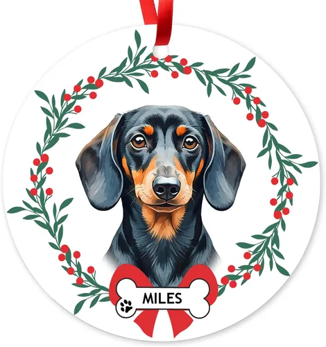 Miniatura 31 de Adorno de Navidad personalizado de Beagle, adorno personalizado con nombre de mascota, regalos para los amantes de los perros Beagle, decoración