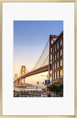 Miniatura 57 de Frametory, Portarretratos de aluminio negro de 6 x 8 pulgadas, juego de 1, ideal para mostrar fotos de 5 x 7 con paspartú o 6 x 8 sin paspartú