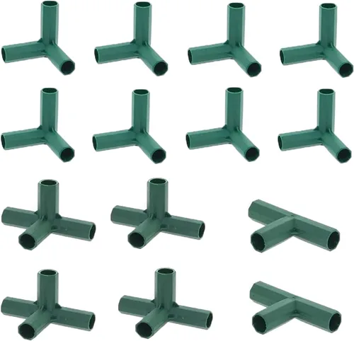 Miniatura 13 de 25 conectores de marco de invernadero de 0.63 pulgadas, accesorios de PVC para edificios, tubo de esquina de 3 vías y 4 vías, clips giratorios