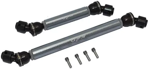 GPM Upgrades Acero+Aluminio Delantero+Trasero Cvd Eje de transmisión para SCX10 III Jeep Gladiator (AXI03006T1/T2) RC Cars (Gris)
