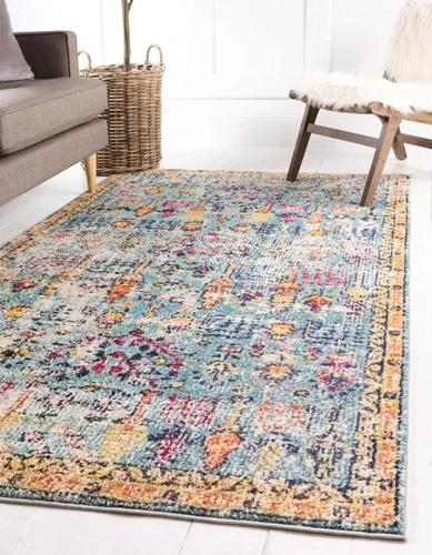 Miniatura 20 de Unique Loom Colección Monterey - Alfombra de área Adobe (2' x 3' 1" Rectángulo Azul/Beige)