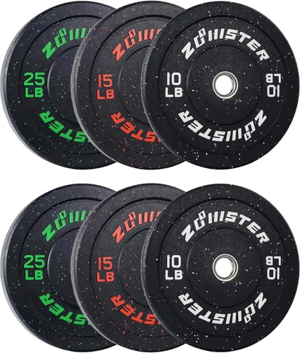 Placa de Parachoques Olímpica Placa de Peso con Alto Rebote Placa de Peso con Inserción de Acero para Entrenamiento de Fuerza y Levantamiento de