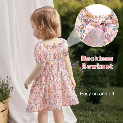 Miniatura 2 de Zanie Kids Vestidos de Pascua para niñas, vestido de verano para niñas, ropa de juego, trajes de fotos familiares