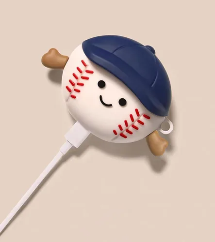Miniatura 3 de para Airpods Pro 3 Estuche, Funda Protectora de Silicona para Airpods Pro 3 Lindo Diseño 3D de Béisbol de Dibujos Animados para Hombres, Mujeres