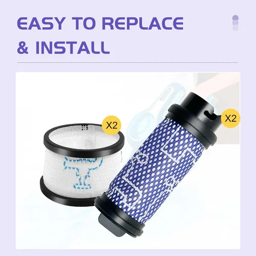 Miniatura 3 de Smilefil - Kit de filtro de repuesto para filtro primario y secundario, accesorios compatibles con aspiradora inalámbrica Inse N5 S6 S6P S600
