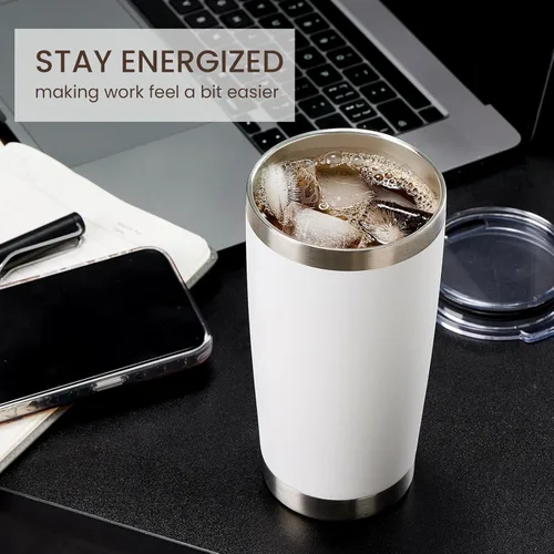 Miniatura 4 de MEWAY - Vaso de 20 onzas para café Blanco