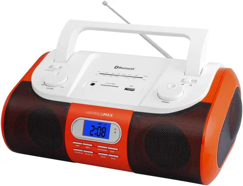 Miniatura 7 de HANNLOMAX Radio AM/FM portátil HX-509R, Bluetooth, ranura USB/SD para reproducción de MP3, entrada auxiliar, fuente de alimentación dual AC/DC.