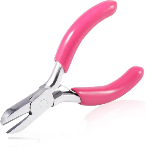 Miniatura 17 de SPEEDWOX Mini Alicates de Punta Larga de 3" Punta de Cadena con Mango de PVC Rosa para Fabricación de Joyas, Envoltura de Alambre, Cuentas