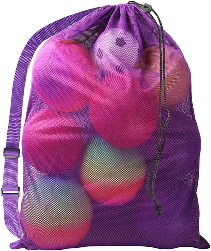 Miniatura 15 de GSE Games & Sports Expert 24x36/30x40 X-Large Mesh Sports Equipment Drawstring Bag for Soccers, Basketballs, Footballs