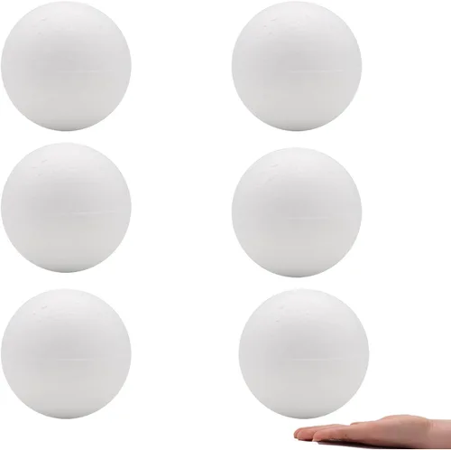 Miniatura 4 de Crafare Paquete de 2 bolas de espuma de 4.7 pulgadas para manualidades, bolas de espuma de poliestireno blanco para arte, hogar, proyectos