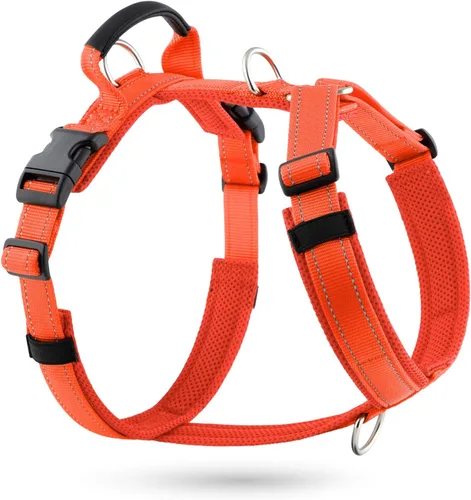 Miniatura 9 de Arnés Anti-Tirones para Perros con Asa, Malla Suave Acolchada Ajustable para Perros Pequeños, Medianos y Grandes Arnés Reflectante de Paseo Fácil