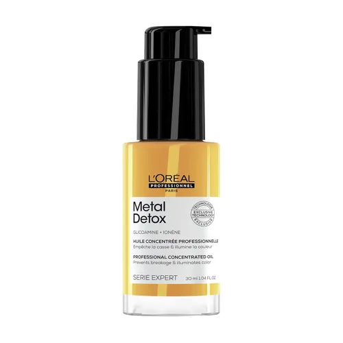 L'Oreal Professionnel Metal Detox Leave-In Oil - Detoxifies, Prevents Damage and Prolongs Hair Color With Shine