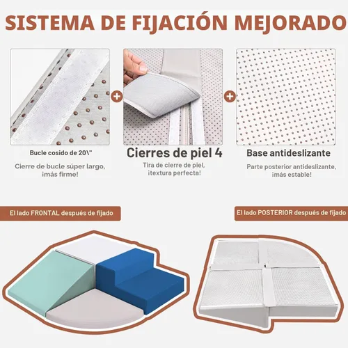 Miniatura 6 de little dove Juego de 4 piezas de juguetes de escalada para niños pequeños de 1 a 3 años, bloques de escalada de espuma para bebés, juguetes