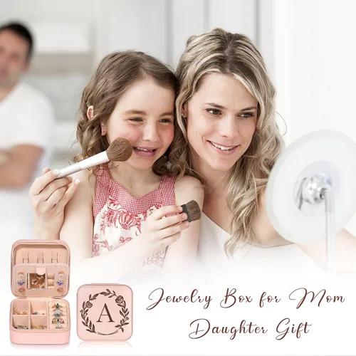 Miniatura 5 de Parima Joyero de viaje Pequeño joyero de viaje para mujeres, adolescentes y niñas, organizador de joyas de viaje, organizador de joyas de viaje