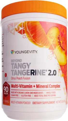 Miniatura 8 de Youngevity Beyond Tangy Tangerine 2.0 Citrus Peach Fusion Complejo multivitamínico y mineral - Hecho con alimentos naturales y integrales 8,000