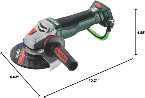 Miniatura 5 de Metabo WPB 18 LTX BL 15-150 Quick DS Amoladora angular inalámbrica de 18 V de 6 pulgadas Solo herramienta, sin batería, interruptor de paleta