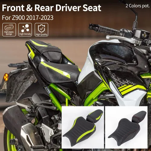Miniatura 5 de Funda de cuero para asiento de pasajero, para Ka-wa-sa-ki Z900 Z 900 2017 2018 2019 2020 2021 2022 2023 2024 Cojín de asiento de motocicleta