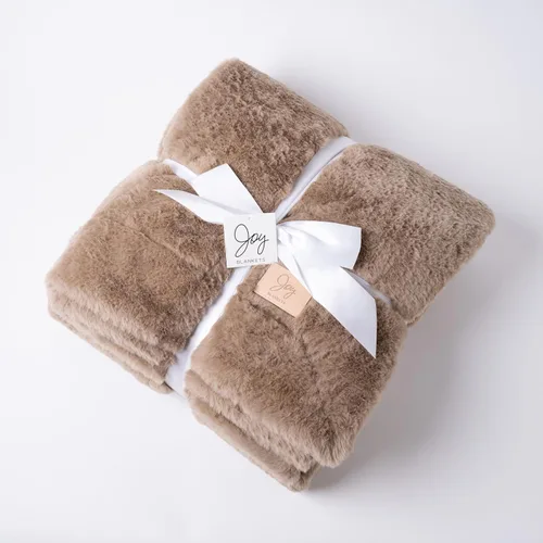 Miniatura 5 de Joy Blankets Manta de Tiro de Piel Sintética – Ultra Suave, Acogedora y Cálida Manta de Lujo – Lavable a Máquina, Regalo de Decoración del Hogar