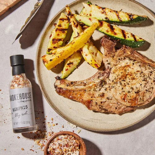 Miniatura 4 de Smokehouse by Thoughtfully, juego de regalo Smokehouse Barbecue Rubs, sabores incluyen cajún, caribe, Memphis y suroeste, juego de 4