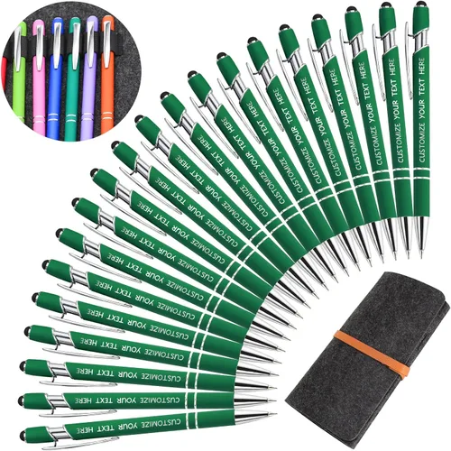 Miniatura 61 de Bolígrafos personalizados con lápiz óptico y grabado gratis, bolígrafos personalizados para negocios, graduación, aniversarios (hasta 500 unidades)