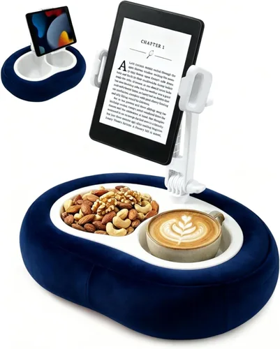 Miniatura 13 de Miledi Soporte de almohada para tableta, compatible con Kindle de 5 a 12.9 pulgadas, iPad, teléfono/tableta, soporte giratorio de 360° para cama