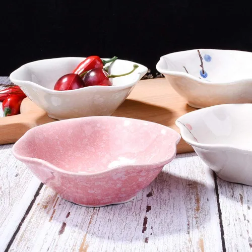 Miniatura 6 de Juego de 4 platos de cerámica para salsa de soja japonesa, tazas para condimentos de sushi