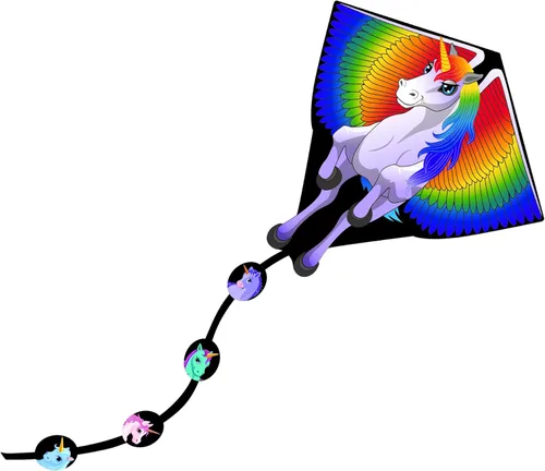 X Kites DLX - Cometa de diamantes de lujo con FancyTails - tortuga, mariposa, unicornio, dragón y flamenco
